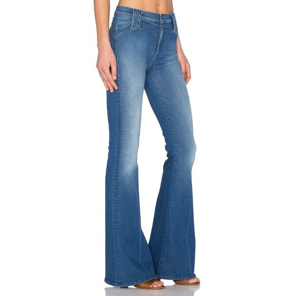 NWT Mother Lovin Superstition in If The Vans A Rockin' Stretch Flare Jeans 32 - Picture 11 of 13